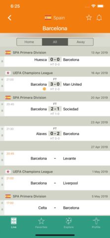 Futbol24 soccer livescore app cho iOS