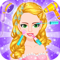 Girls cooking and makeup games icon