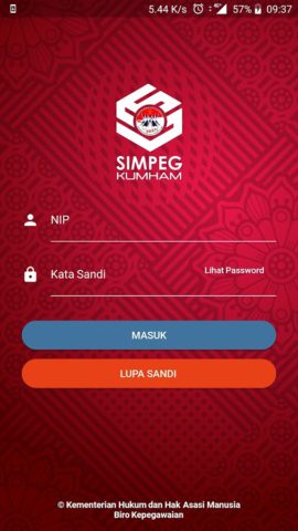 SIMPEG KEMENTERIAN HUKUM для Android — скриншот 1
