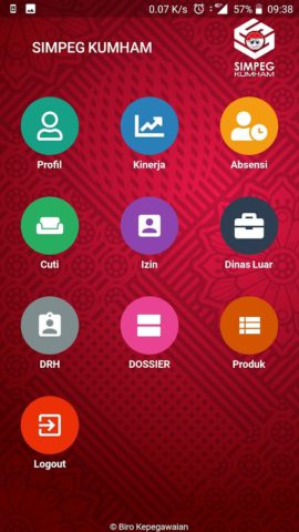 SIMPEG KEMENTERIAN HUKUM для Android — скриншот 2