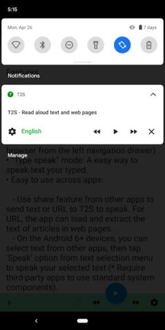 T2S: Text to Voice/Read Aloud untuk Android