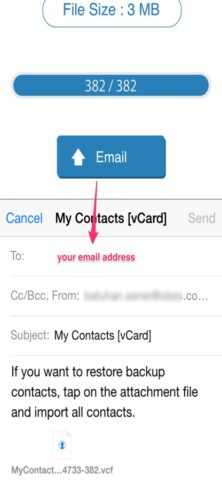 My Contacts Backup для iOS — скриншот 3