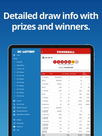 iOS용 DC Lottery Results