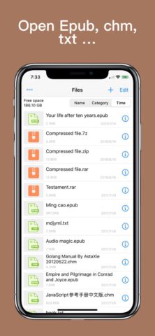 Epub Reader – leggi chm,txt per iOS
