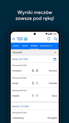 Polsat Sport – wideo, wyniki i สำหรับ Android