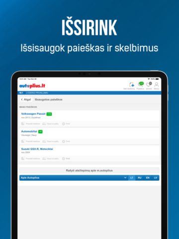 Autoplius.lt para iOS