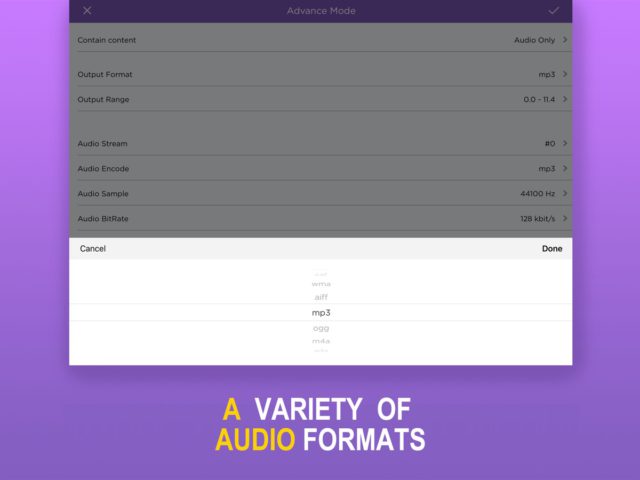 iOS 版 MP3轉換器 – 從視頻中提取音頻保存為MP3等格式