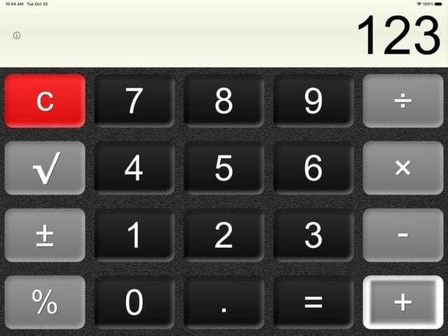 Basic Calculator+ لنظام iOS