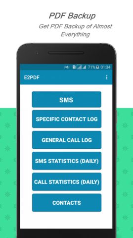 E2PDF Backup Restore SMS Call für Android