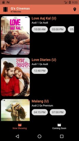KTM Movies (Info and Timings) para Android