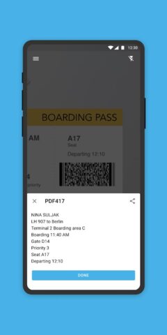 PDF417 barcode scanner для Android — скриншот 2