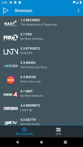 Stremium: Live TV w/ Cloud DVR for Android