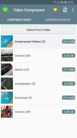 Android 用 ビデオコンプレッサー – 高速圧縮ビデオ＆写真