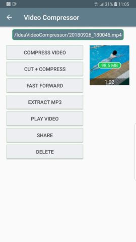 Compressore video molto veloce per Android