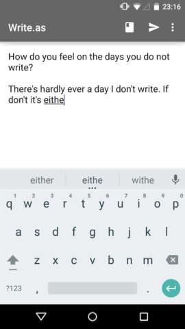 Write.as – anonym schreiben für Android