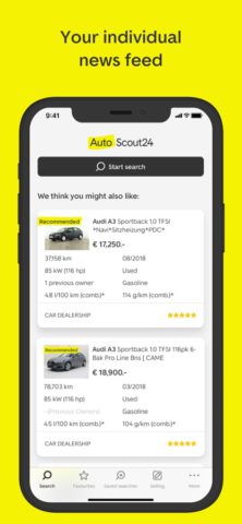 AutoScout24: Plateforme auto pour iOS