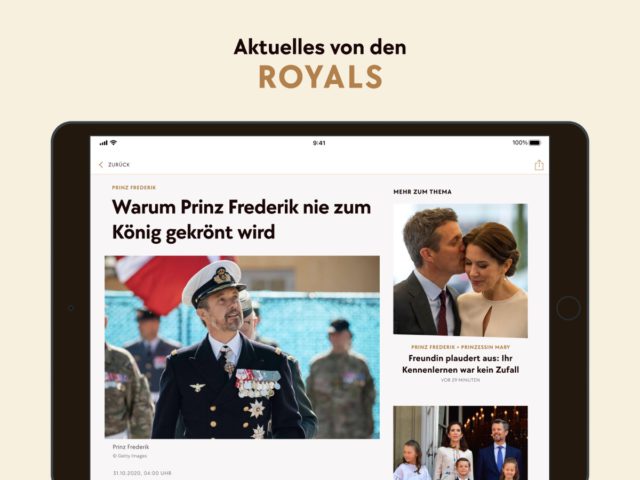 Gala Star News: Promis, Royals pour iOS