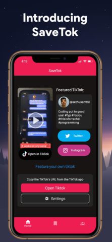SaveTok pour iOS