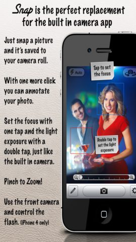 iOS 用 Snap Camera! – Write notes on your pictures the easy way.