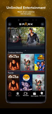 Spark OTT – Movies, Originals لنظام iOS