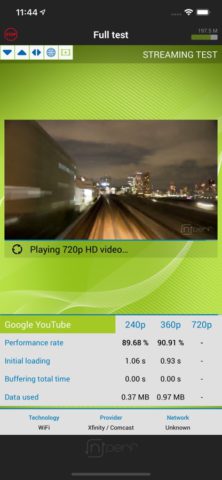 nPerf internet speed test لنظام iOS