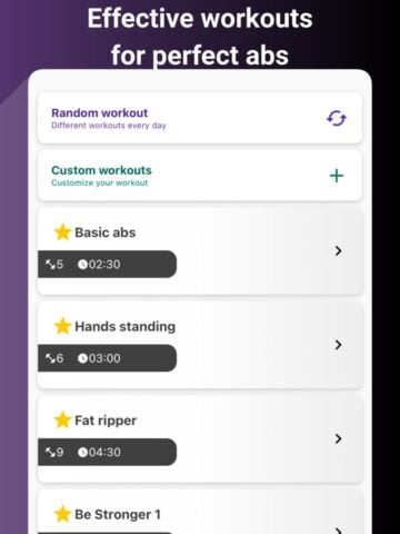 Abs workout Be Stronger لنظام iOS