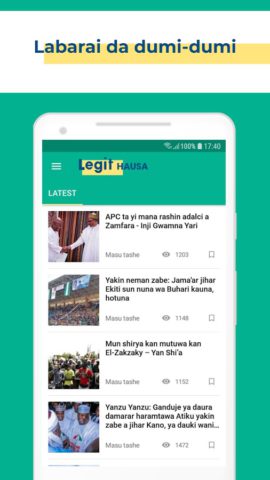 Legit.ng: Labaran Najeriya cho Android