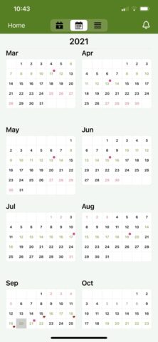 Menstruations Kalender Lite für iOS