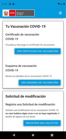 Carné de Vacunación – MINSA para Android