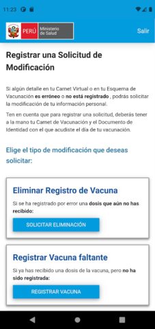 Carné de Vacunación — MINSA для Android