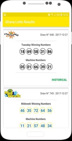 Android 版 Ghana Lotto Results