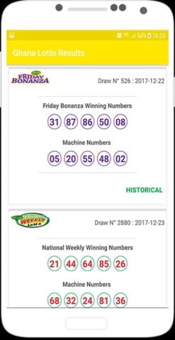 Ghana Lotto Results para Android