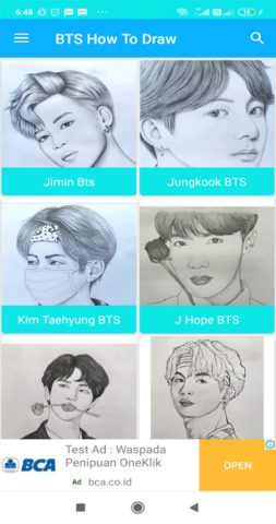 Android 版 BTS drawing easy