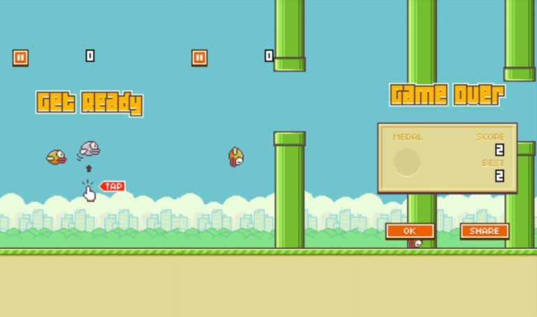 《Flappy Bird》是一款標誌性手機遊戲