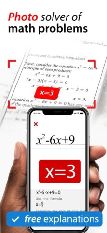 Math problem solver, photo para iOS