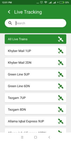 Android 版 Pak Rail Live – Tracking app o