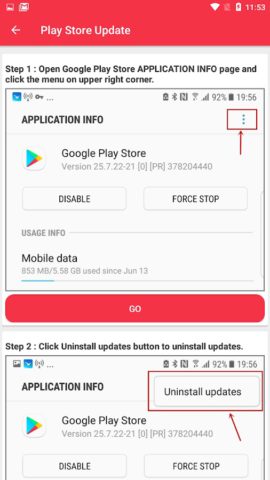 Play Store Update cho Android