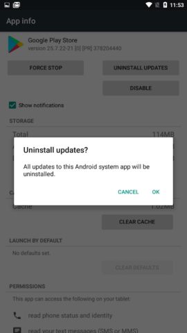 Play Store Update สำหรับ Android