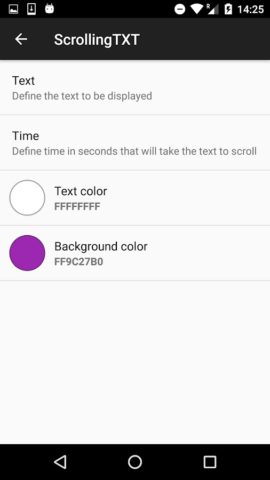 Scrolling text per Android