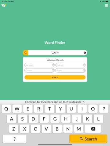 Wordfinder by WordTips pour iOS