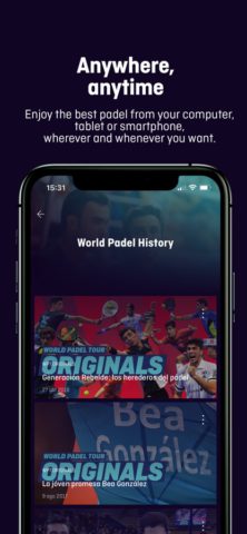iOS 用 World Padel Tour TV