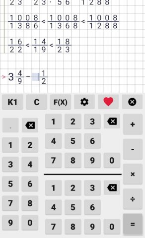Калькулятор дробей с решением для Android