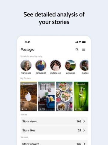 Postegro — Profile Viewer для iOS