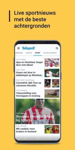 De Telegraaf nieuws-app per Android