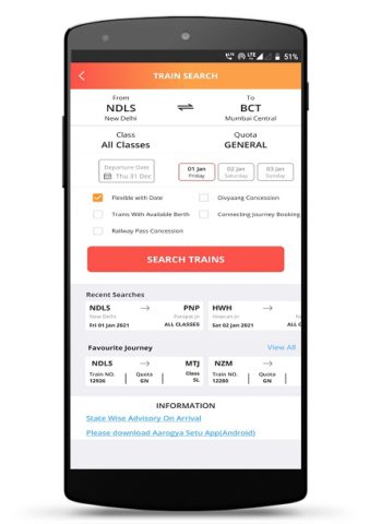 IRCTC Rail Connect untuk Android