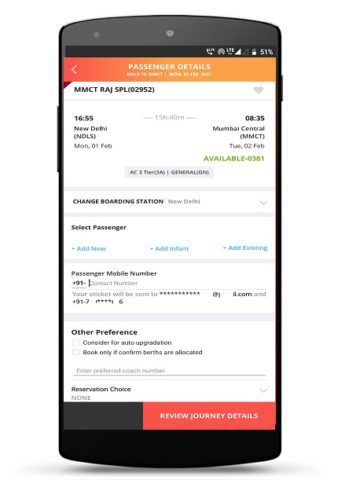 IRCTC Rail Connect untuk Android