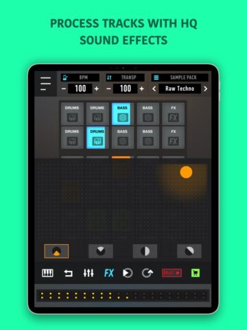 iOS 用 MixPads-ドラムマシンでビートを作る