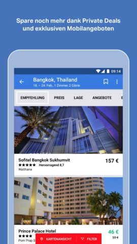 Android 版 SWOODOO: Flüge, Hotels & Autos