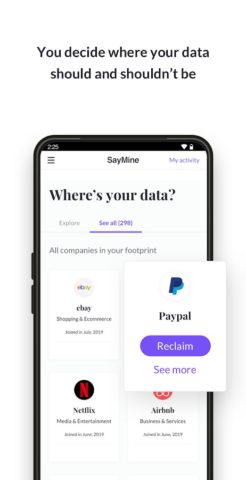 SayMine – Smart Data Assistant für Android