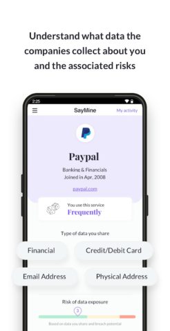 Android 用 SayMine – Smart Data Assistant